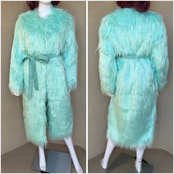 NWT Life of a Showgirl Style Long Faux Fur Jacket - Small - Picture 4 of 6